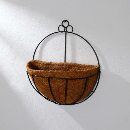 Nasten Kashpo, d = 25 cm, with coconut insert, "hemisphere", Greengo