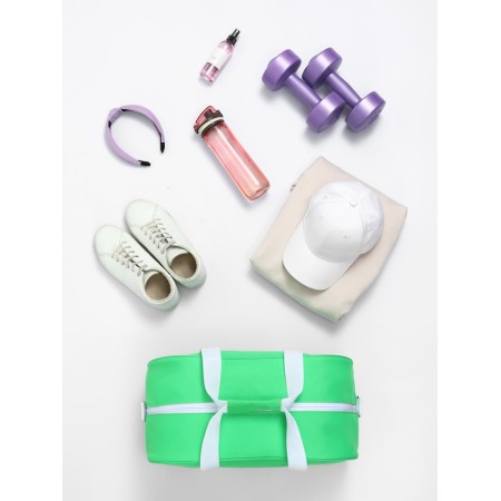 Sports bag, textura, average size, green color-1