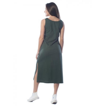 Women's dress minimal, size 52, khaki color-3