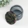 Bank for candles glass with a lid "Balance" 120 ml gray, round 5x7x7 cm