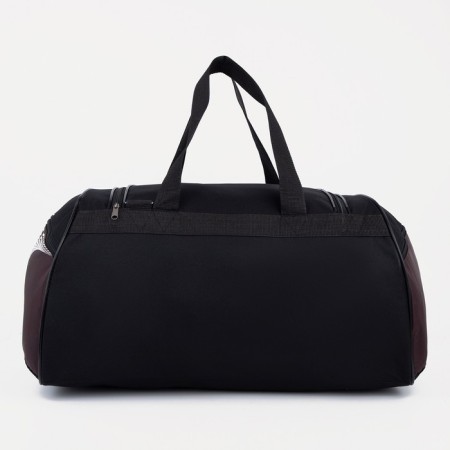 Sports bag, on lightning, 2 outer pockets, long belt, black/brown color-1