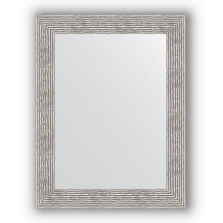 Mirror in the baguette frame - a wave of chrome 90 mm, 70 x 90 cm, evoForm