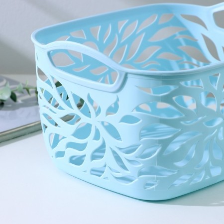 Storage basket "Leaves", plastic, 29.5 × 21.5 × 16 cm, color mix-1