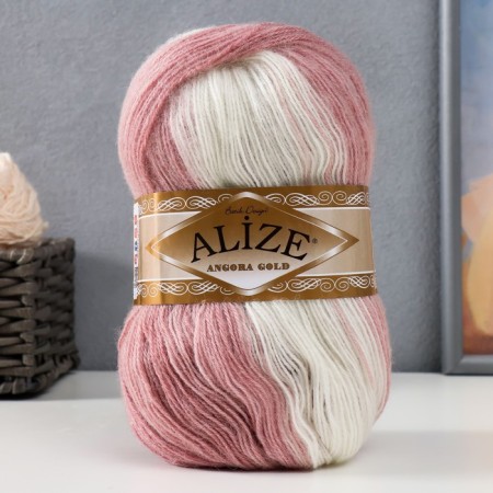 Yarn "Angora Gold Batik" 20% wool, 80% acrylic 550m/100g (5698)