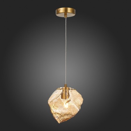 STL LUCE Sus. SL1175.303.01. Portici. 1x40 W, E14, 18x18 cm, brass color-2