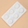 Form for mousse desserts and baking of the apple, silicone, 29 × 17 × 5.5 cm, 6 cells (d = 6 cm), white color