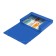 A4, 500MKM, calligrata elastic band on elastic band, root of 25 mm, up to 230 sheets, embossing "sand", blue