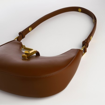 Female bag Textura, small size, brown color-4