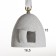 Seattle lamp E27 40W gray 15.5x15.5x20.5-170cm