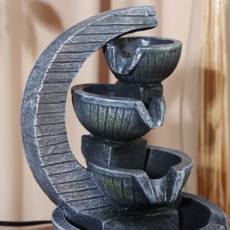 Fountain "Stone tubes, arc" 26x23 cm (with backlight, without ball)-1