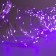 Garland "Curtain" 2.8 × 3 m dew on hooks, with a remote control, IP20, silver thread, 300 LED, purple purple, 8 modes, USB