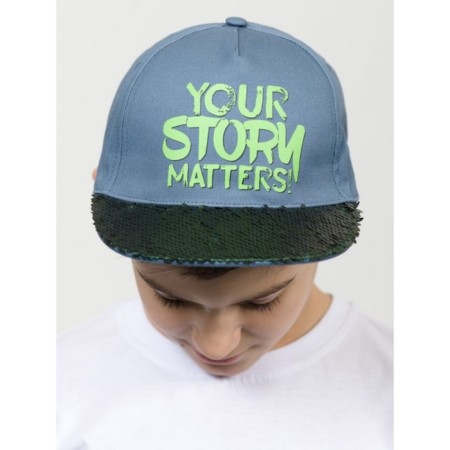 Cap for boys, size 52-54, cm, color gray color-1