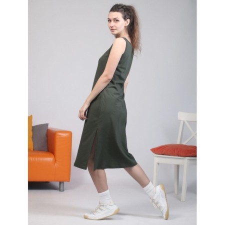 Women's dress, size 44, khaki color-6