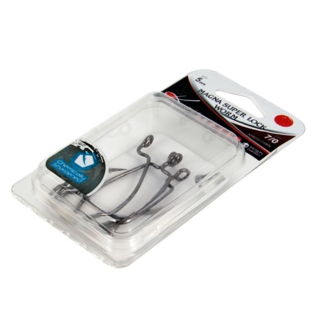 The hook KOI Magna Super Lock Worm, size 70 Int, BN color, offset 5 pcs.-3