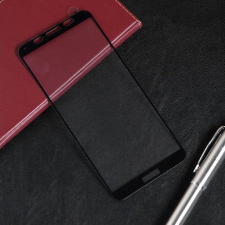 Protective glass Red Line for Huawei Honor 7a, Full Screen, Complete glue, black