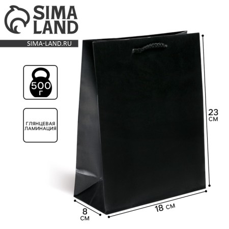 Gift Package Laminated, Packaging, Black, MS 18 x 23 x 8 cm