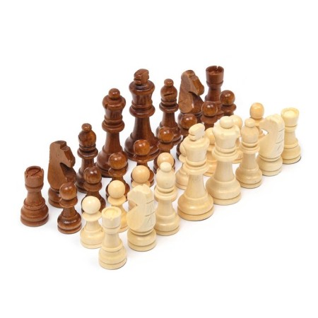 Chess figures, wood, king H-9 cm, pawn H-4 cm-2