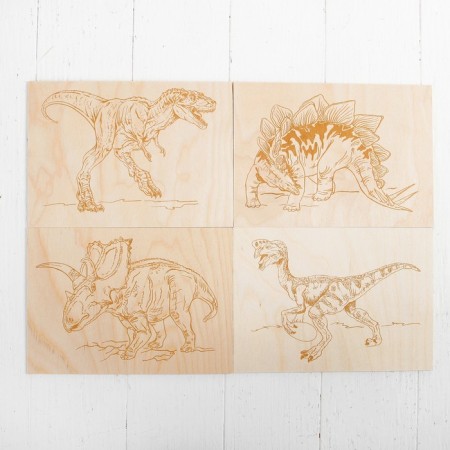 Burning boards, 5 pcs., "Tyrannosaurus, tricratops, stegosaurus, oviraptor"-2