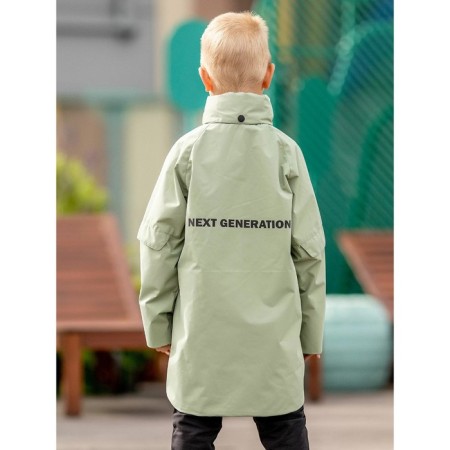 Park jacket for a boy, height 110 cm, color sage-4