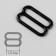 Strap regulator, metal, 15 mm, 20 pcs, black color