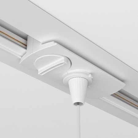 Connector for the track system Technical TRA011-1-A-W, 8.2x3.2x2.05 cm, white color-2