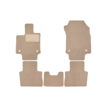 Rugs in the Premium salon for Lexus NX 2021-, SUV, 5 dv., 5 pcs. (textiles, beige color)