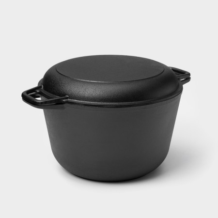 Cast iron pan Wild Kitchen, 6 l, cover - pan