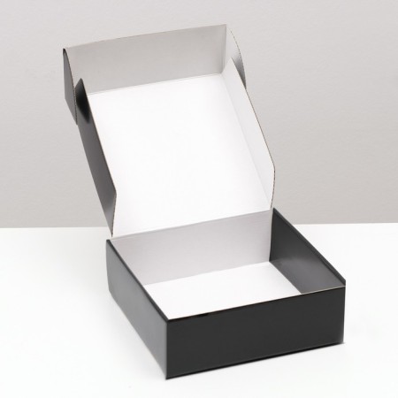 Self -charged box, black, 23 x 23 x 8 cm-2