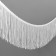 Decorative braid "Furger", 150 mm, 5 ± 0.5 m, white color