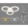 LED ceiling LED with Ambrella Light, Original, FA4052, 3XLED, 51 W, 4335LUM, 3000-6400K, white color, white