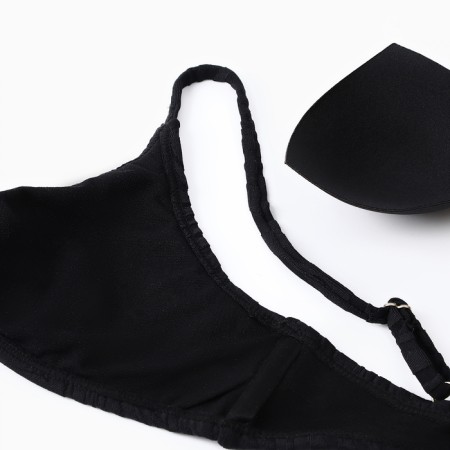 Separate female swimsuit, color geometry on black, size 46 (m)-5