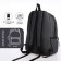 Youth backpack from textiles on lightning, waterproof, 3 pockets, color gray color