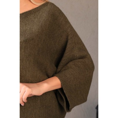 Female jumper, size 46, khaki color-6