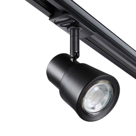 Trick lamp for a single -phase two -core (universal) novotech busbar. Molo, 50W, GU10, 155x95x81 mm, black color-3