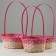 Camping set, 27x21x10/38 cm, 24x19x10/36 cm, 22x18x10/34 cm, 3 pcs, pink, bamboo