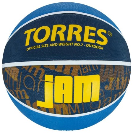 Basketball ball Torres Jam, B02047, rubber, glued, 8 panels, p. 7-5