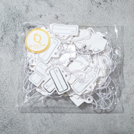 Price tag set 100 pcs. 2.1 × 3.1, white-silver color-2
