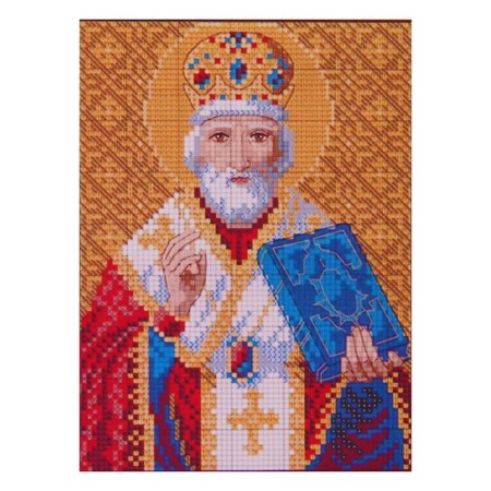 Diamond mosaic "St. Nicholas the Wonderworker" 20 × 27 cm