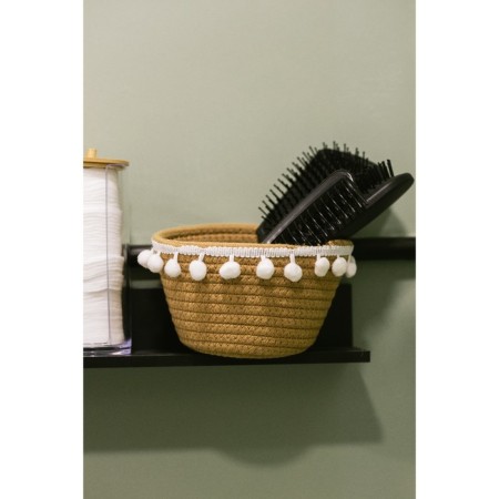Basket for storage of handmade wicker work "TPP", 16 × 16 × 10 cm, beige color-2