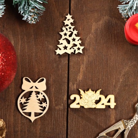 Set for creativity "New Year's ornaments" 2024, 12 pcs, 5x4 cm-2