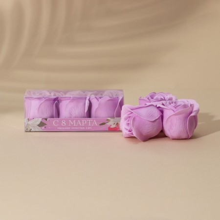 Hand soap "from March 8", 3 pcs, fragrance floral, pure happiness