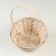 Wicker basket, D19 x 9.5 x 32 cm, white, bamboo