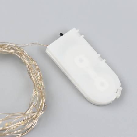 LED thread for souvenirs Color white 30 diodes length 3 m from batteries 2xCR2032-2