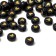 Acrylic bead "heart", 7 × 4 mm, set 10 g, black-gold color