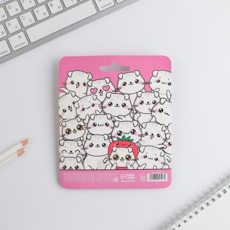 Set "with 8 meouts" 13.5 x 15 cm: notebook 48 sheets and pen Plastic-8