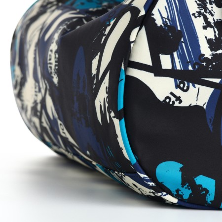 Sports bag, textura, average size, green/white color-4