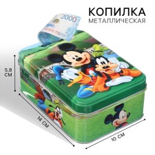 Piggy bank 14x10x5.8 cm, metal, Mickey Mouse