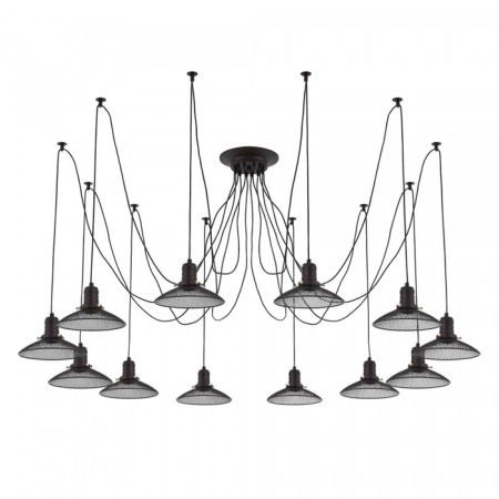 Suspended Citilux "Edison" CL451122, 12X75W, E27, Black Color-13
