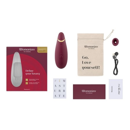 Contactly clitoral stimulator Womanizer Premium 2, burgundy-7