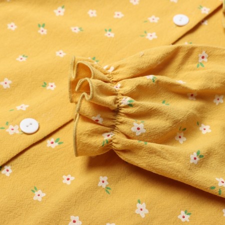Children's shirt with collar KAFTAN, R.34 (122-128 cm), yellow-3